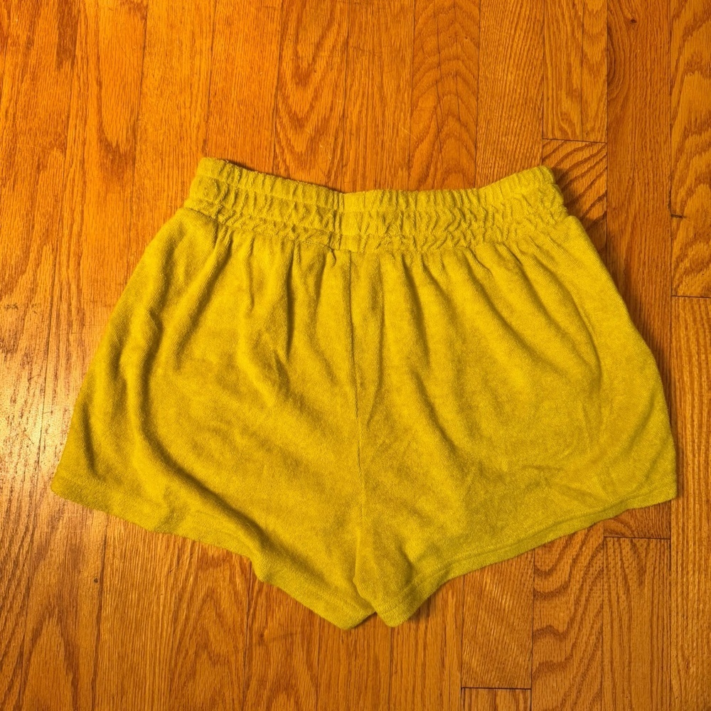 Offline by Aerie Terry Cloth Shorts Bright Yellow Pockets Size XS - Picture 6 of 9